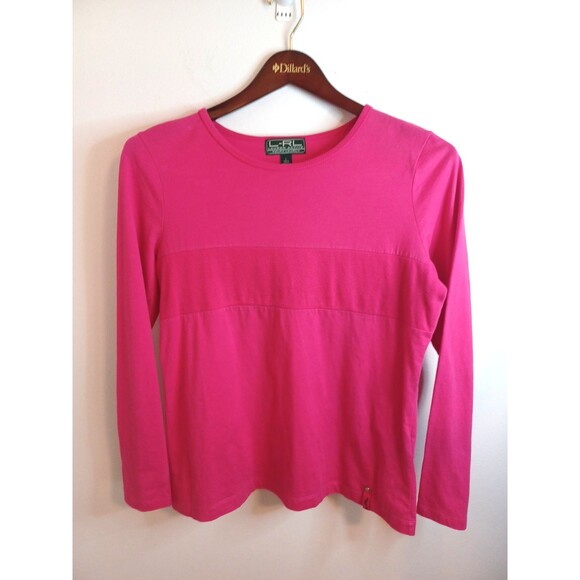 Ralph Lauren Active Longsleeve Shirt Large Pink Pullover Round Neck Activewear - Picture 1 of 8